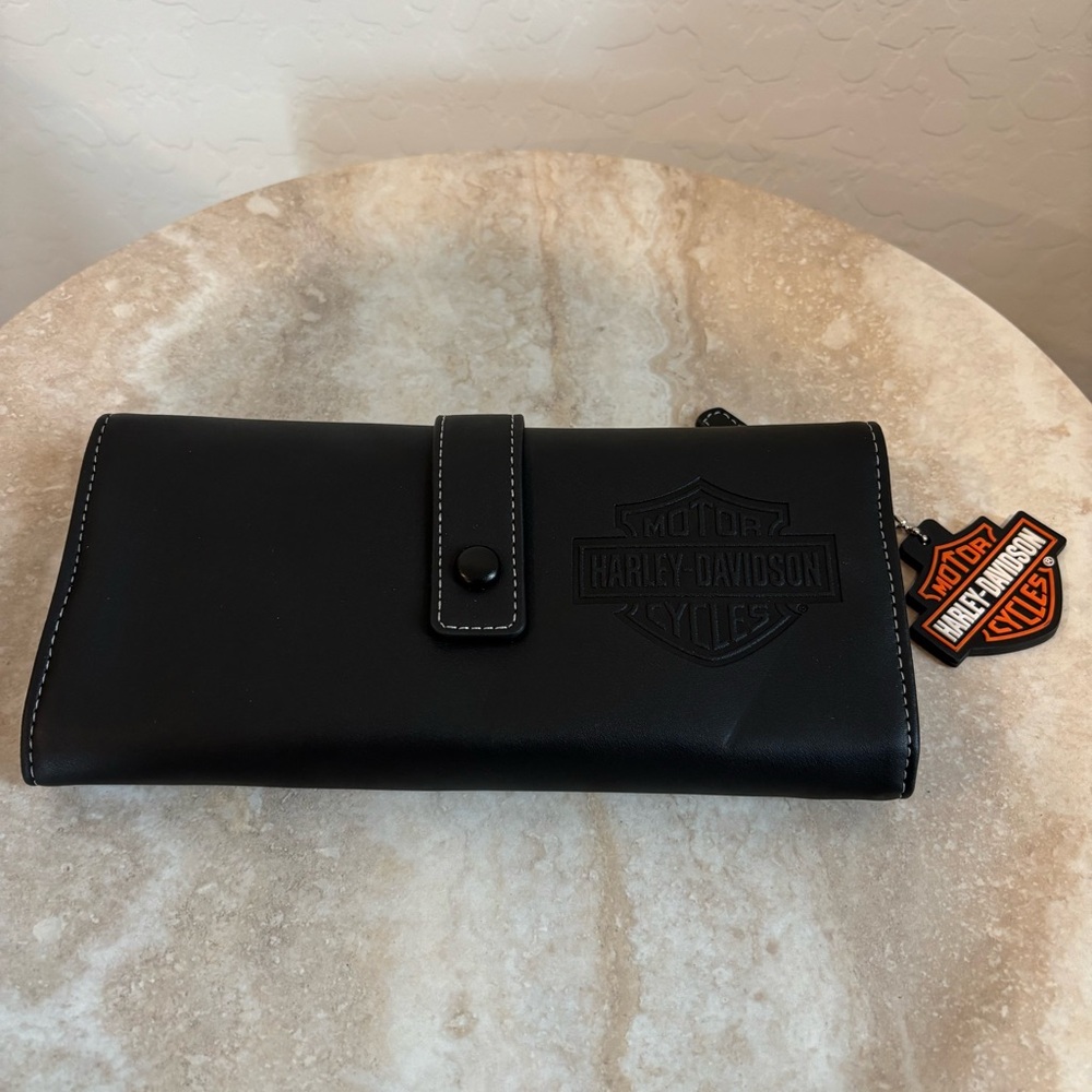 Harley Davidson travel tech fold over wallet pouch